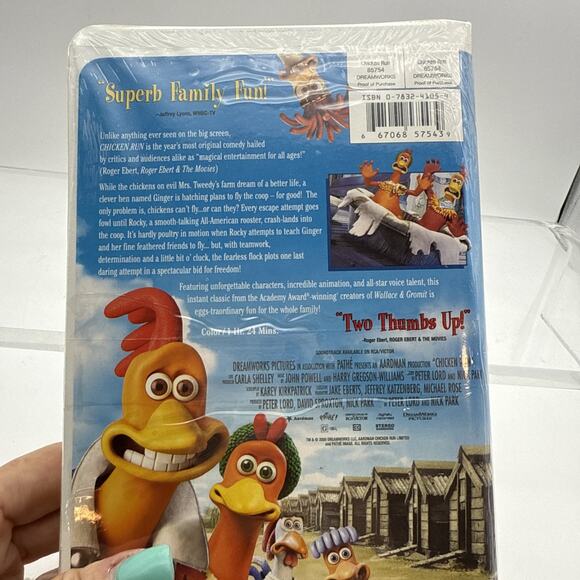 New Sealed! Chicken Run VHS 2000 Video Tape DreamWorks Original Movie Clamshell - Picture 5 of 9